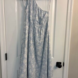 Chic One Shoulder Light Blue Dress